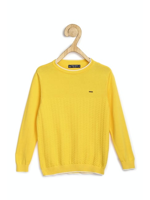 Allen Solly Junior Yellow Solid Sweater