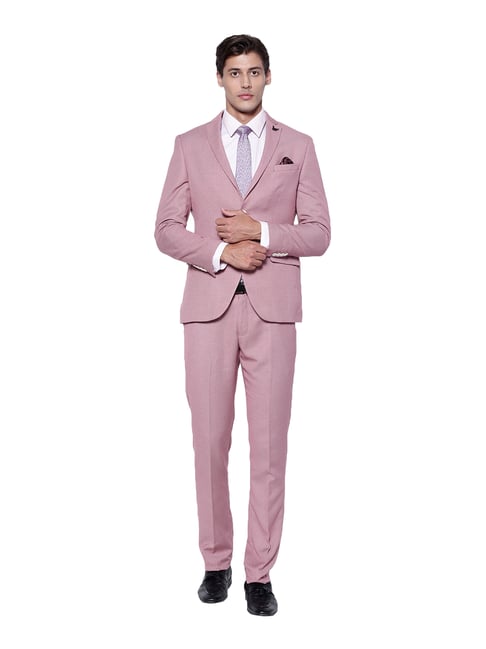 Pink Navy Blue One Button Slim Fit Wedding Suit For Men Groom Blue Tuxedo  Blazer And Business Jacket Pants296d From Alpsopk, $65.99 | DHgate.Com