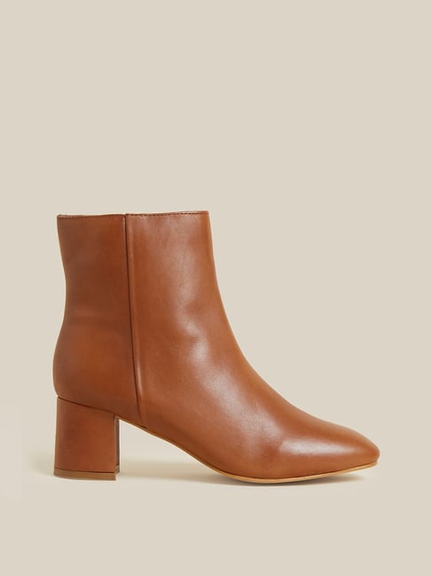 Cute Tan Boots - High Heel Work Boots - Ankle Boots - $36.00 - Lulus
