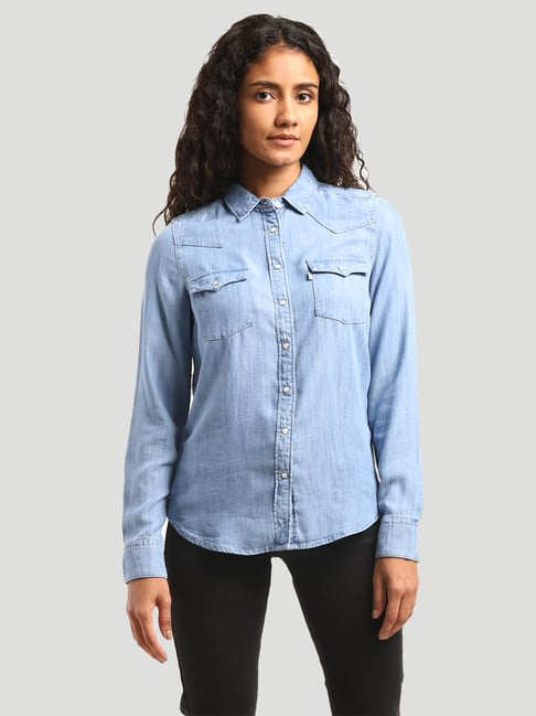 Levi's Indigo Regular Fit Shirts Price in India