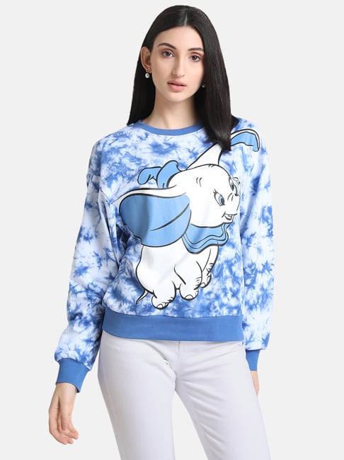 Buy Kazo Blue Round Neck Sweatshirt for Women s Online Tata CLiQ