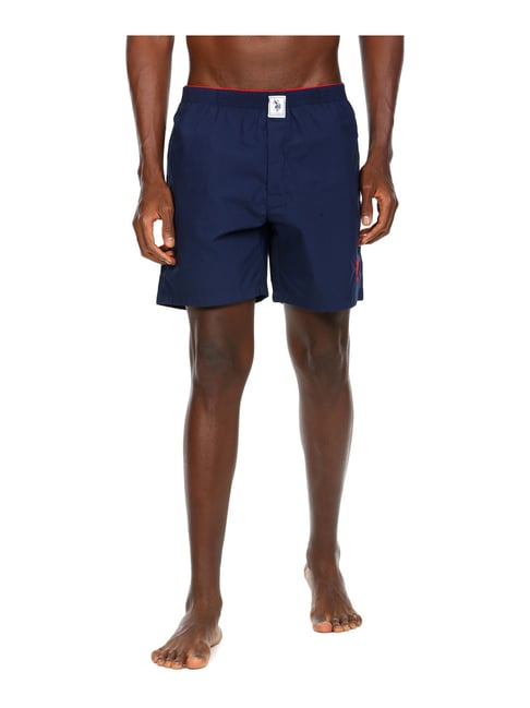 U S Polo Assn U.S. Polo Assn. Navy Cotton Regular Fit Boxers