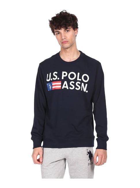 U S Polo Assn U.S. Polo Assn. Blue Round Neck Sweatshirt - Flexi Collection