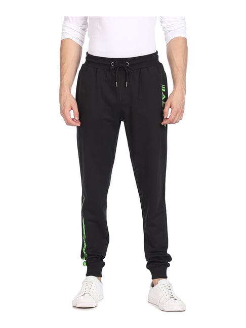 Buy Aeropostale Black Cotton Joggers for Men's Online Tata CLiQ