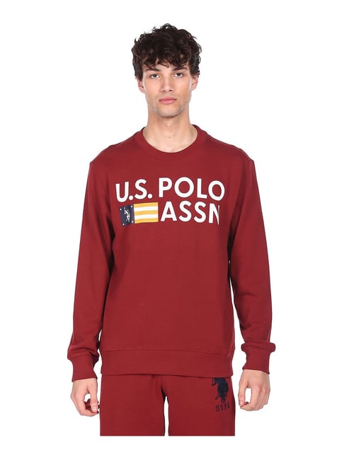 U S Polo Assn U.S. Polo Assn. Red Round Neck Sweatshirt - Flexi Collection