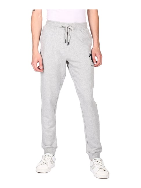 U S Polo Assn U.S. Polo Assn. Light Grey Joggers - Flexi Collection