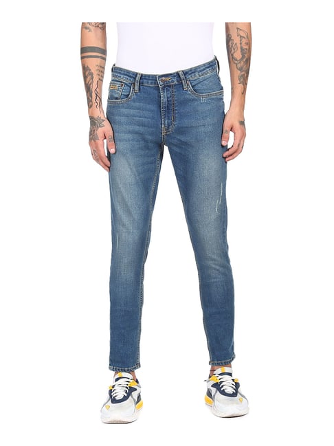 "Aeropostale Blue Skinny Fit Lightly Washed Jeans - Flexi Collection"