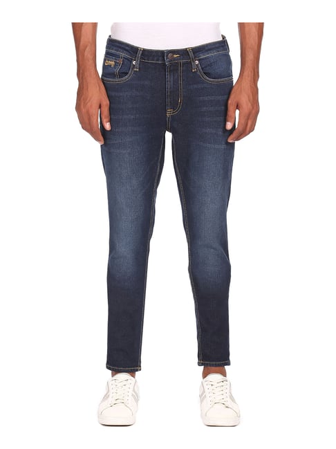 "Aeropostale Blue Skinny Fit Lightly Washed Jeans - Flexi Collection"