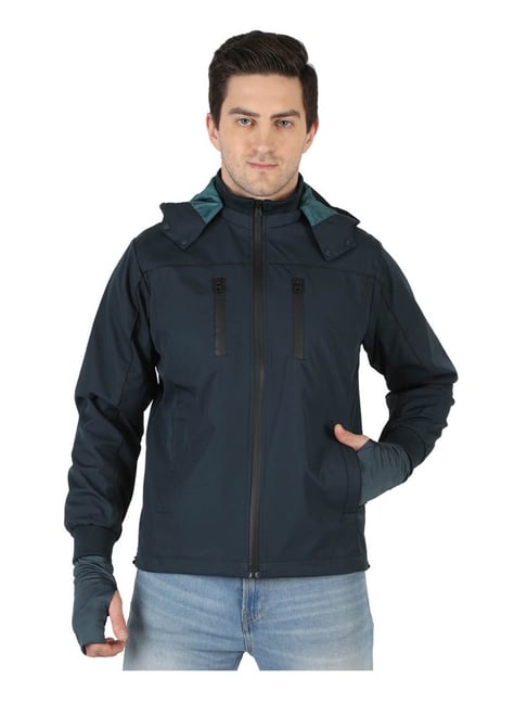 Monte Carlo Navy Regular Fit Hooded Jacket