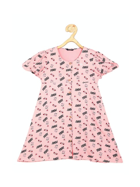 Allen Solly Junior Pink Graphic Print Dress