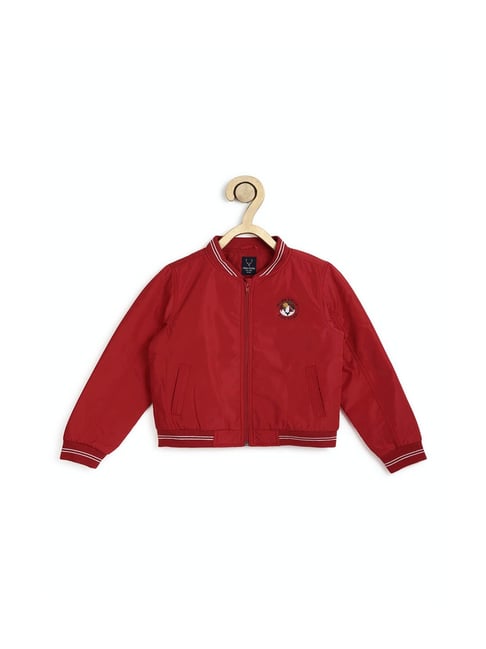 Allen Solly Junior Red Solid Jacket