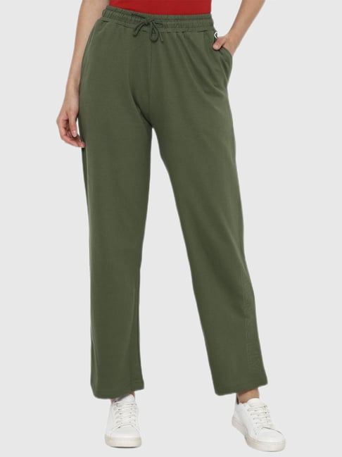 Allen Solly Green Regular Fit Trousers