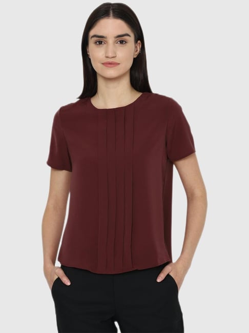 Allen Solly Maroon Regular Fit Top-picture-23