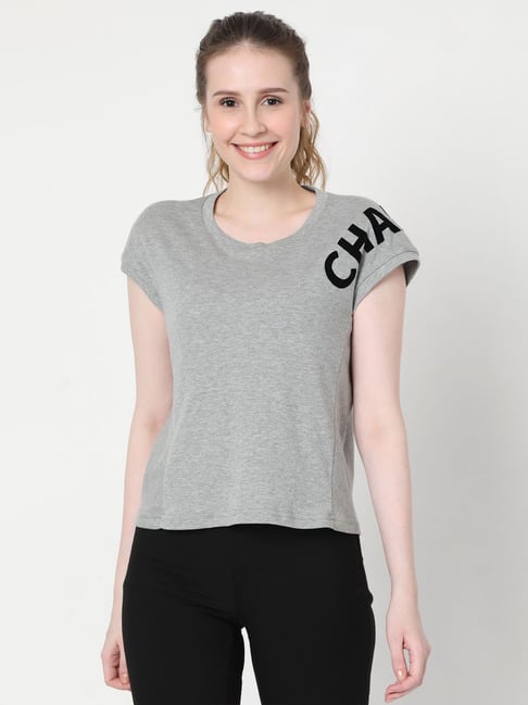 Vero Moda Grey Graphic Print T-Shirt