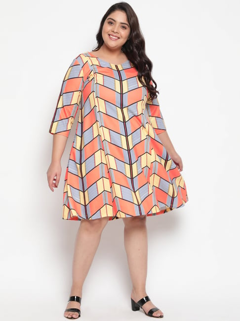 Buy Amydus Multicolor Printed A Line Dress for Women s Online Tata CLiQ