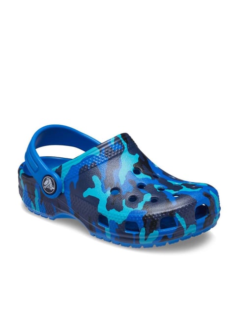 Crocs Kids Classic Blue Back Strap Clogs