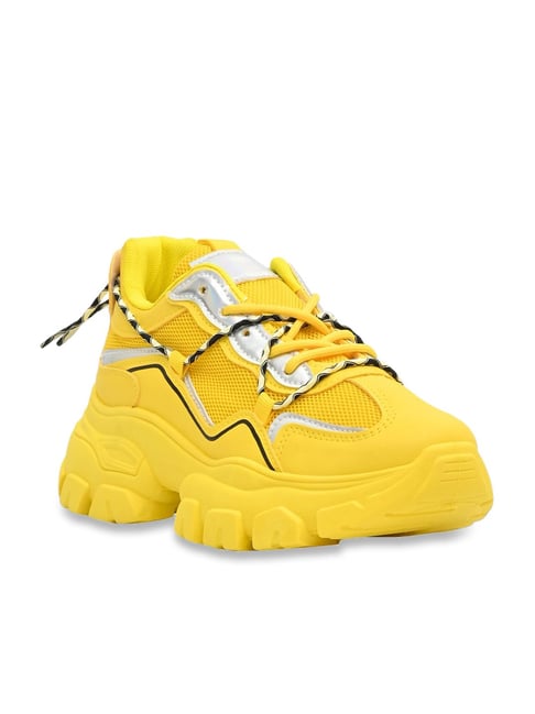 Jove Women's Yellow Casual Shoes