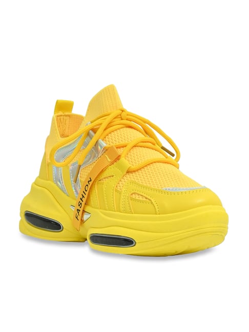 Jove Women's Yellow Casual Shoes