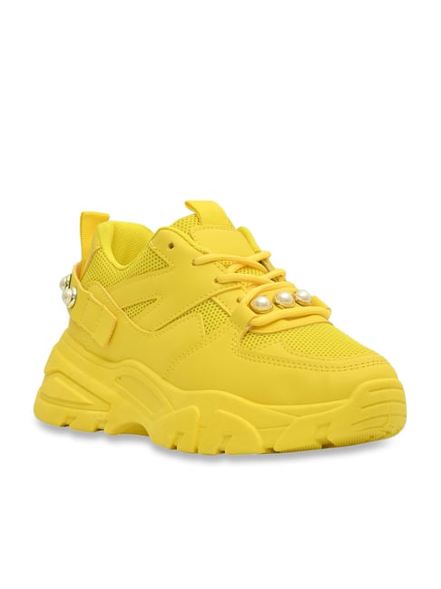 Jove Women's Yellow Casual Shoes