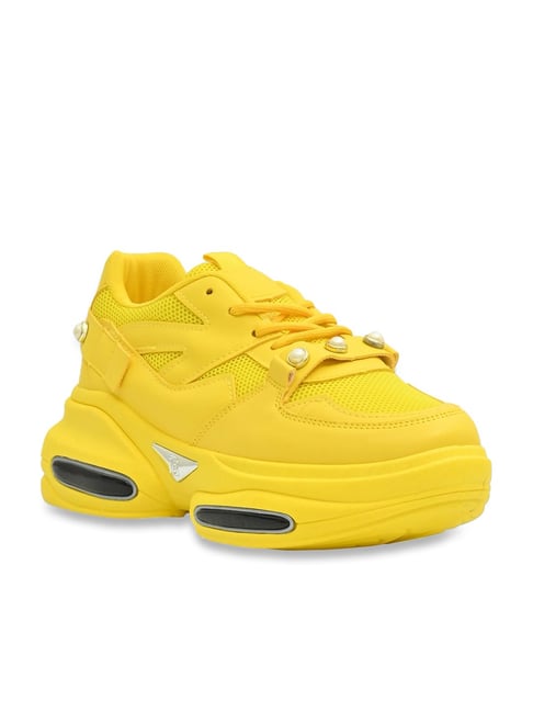 Jove Women's Canary Yellow Casual Shoes