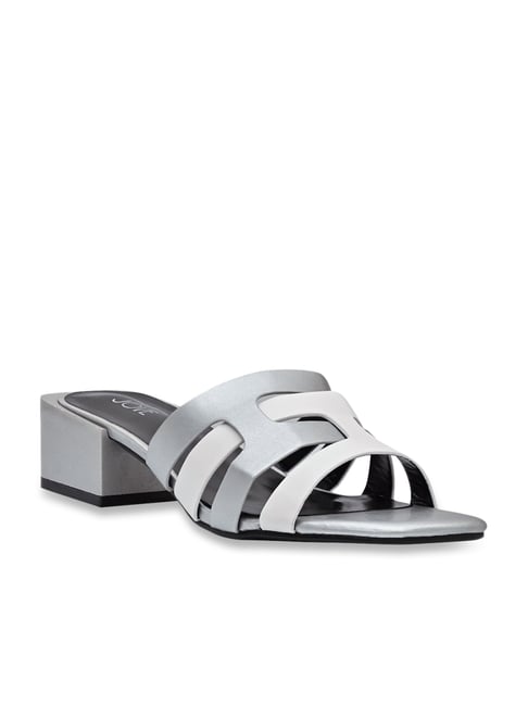 Jove Women's Silver Casual Sandals