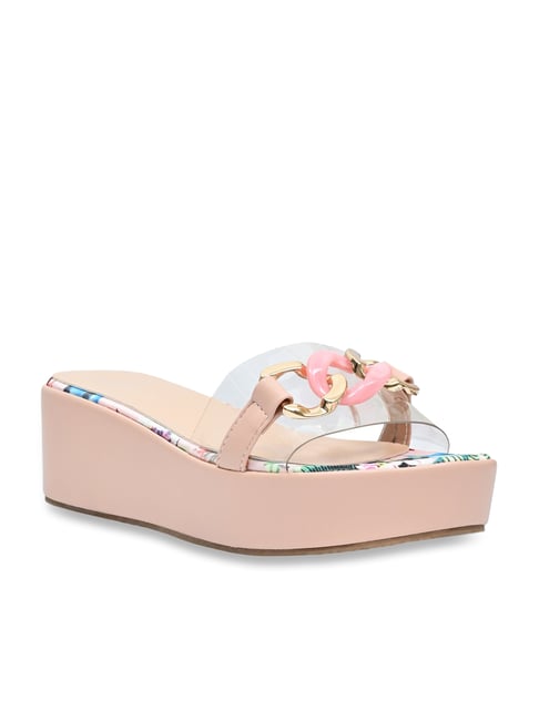 Jove Women's Pink Casual Wedges