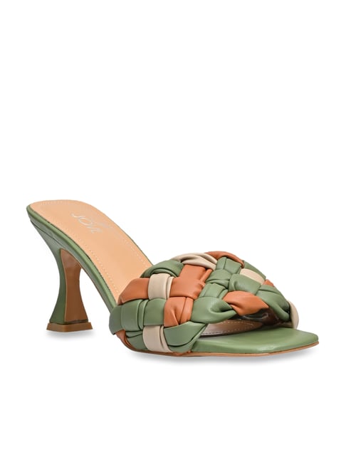 Jove Women's Green Casual Stilettos