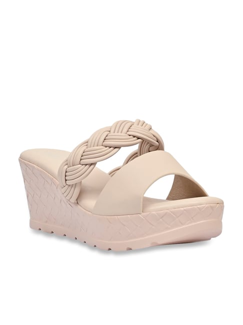 Jove Women's Beige Casual Wedges