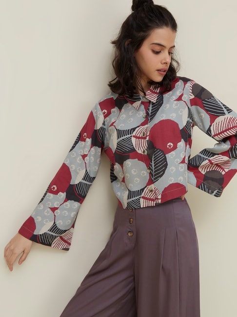 Bombay Paisley by Westside Multi Printed Crop Casual Shirt Price in India