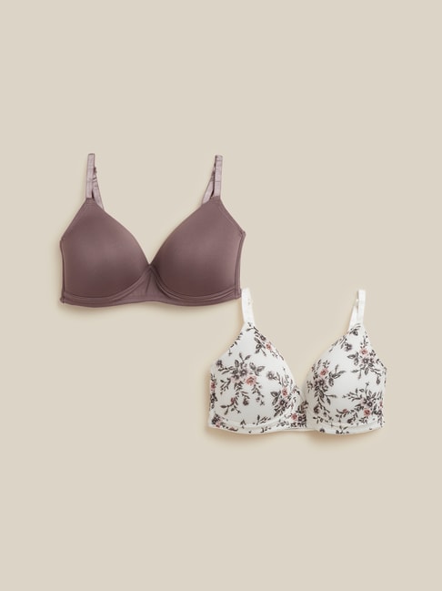 Wunderlove by Westside Off-White Bras Set of Two Price in India