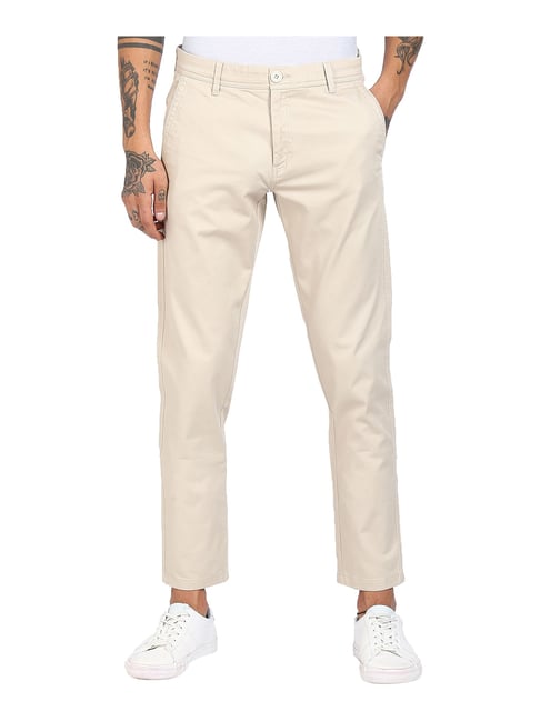 Buy Beige Trousers & Pants for Men by Ruggers Online | Ajio.com