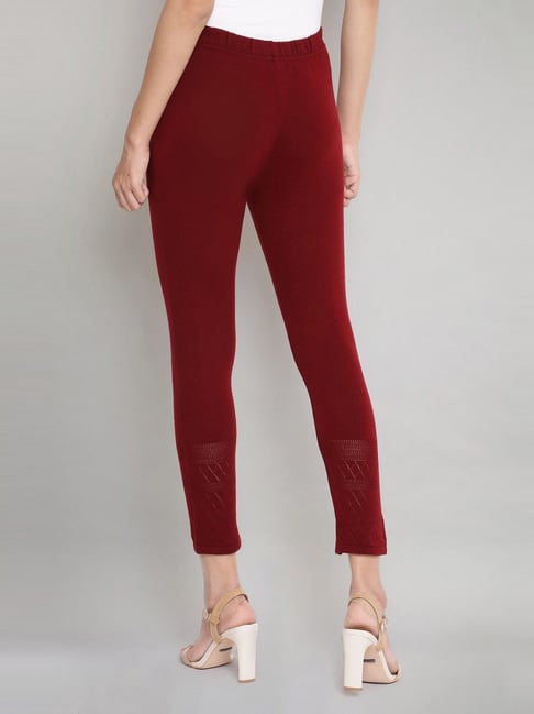 Buy Aurelia Maroon Regular Fit Leggings for Women Online @ Tata CLiQ