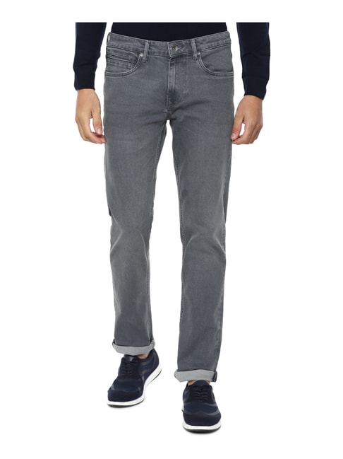 Louis Philippe Jeans Grey Slim Fit Jeans