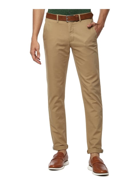 Van Heusen Sport Beige Cotton Slim Fit Trousers