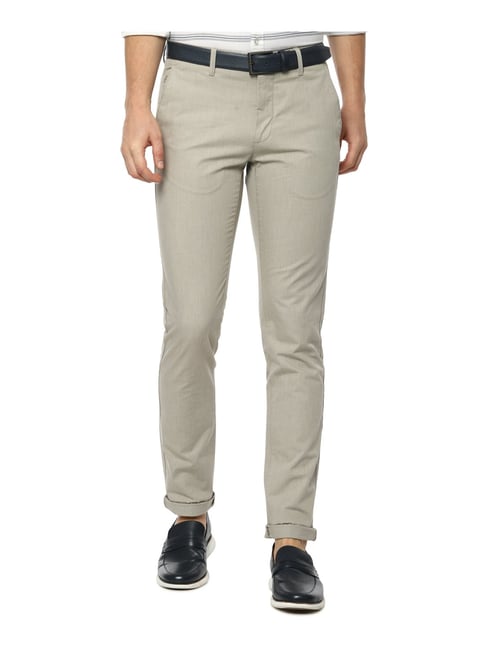 Van Heusen Sport Beige Cotton Slim Fit Trousers