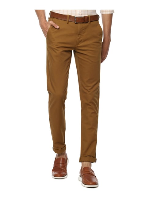 Van Heusen Sport Brown Cotton Slim Fit Trousers