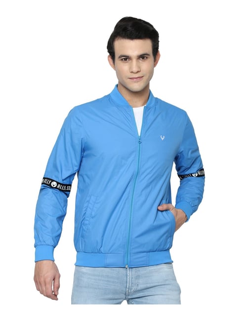 Buy Women Blue Solid Casual Jacket Online - 310501 | Allen Solly