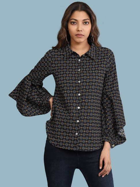 aarke Ritu Kumar Blue Print Top Price in India