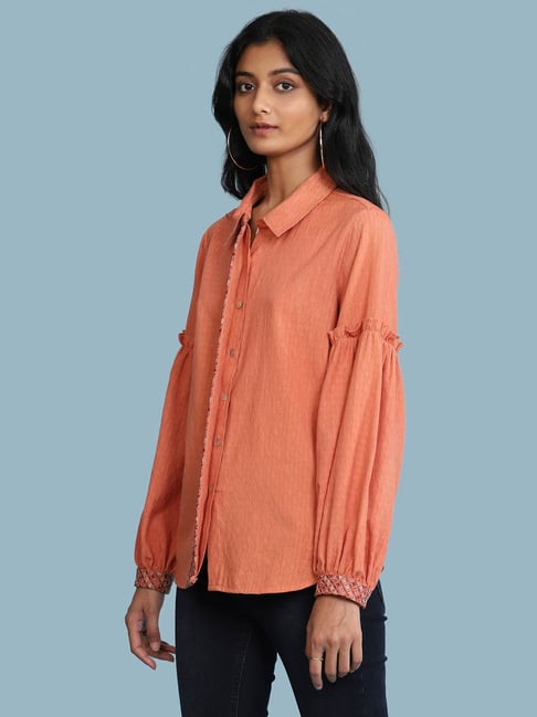 aarke Ritu Kumar Peach Relaxed Fit Top Price in India