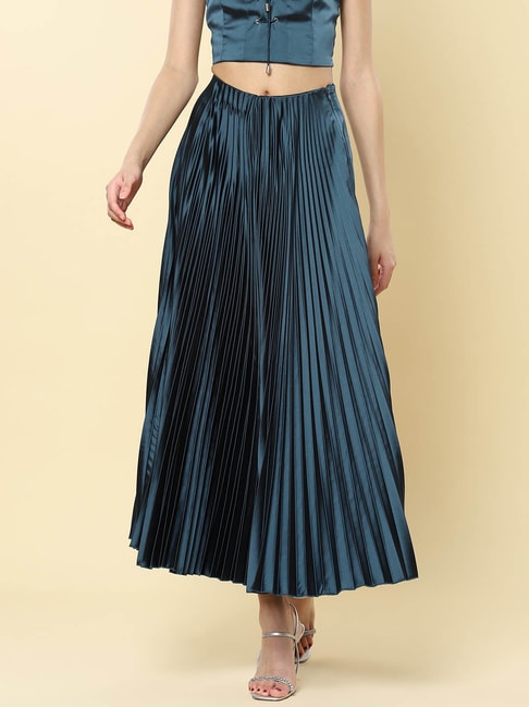 Label Ritu Kumar Teal Skirt Price in India
