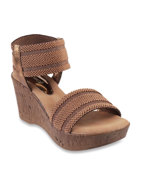 Catwalk Women's Brown Ankle Strap Sandals