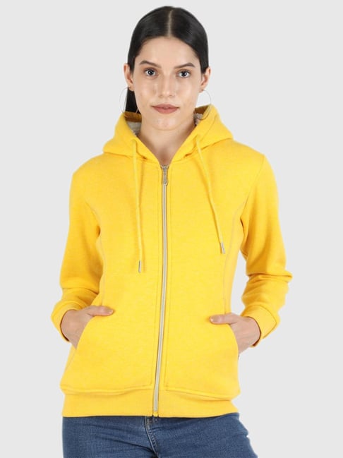 Buy Monte Carlo Yellow Regular Fit Hooded Sweatshirt for Women s Online Tata CLiQ