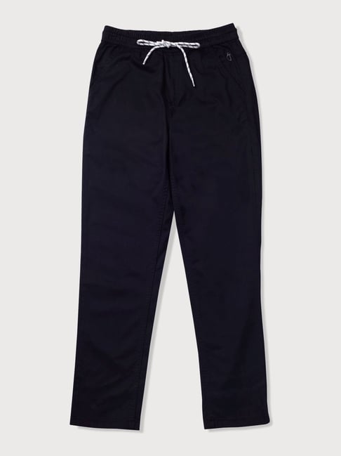 Gini & Jony Kids Black Cotton Trousers