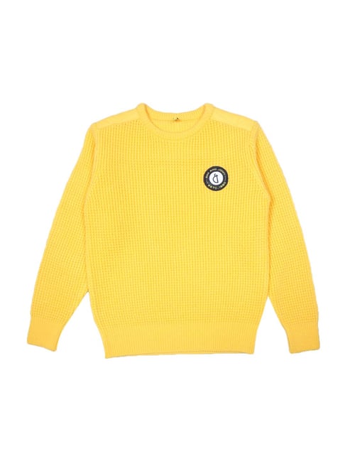 Gini & Jony Kids Yellow Regular Fit Sweater