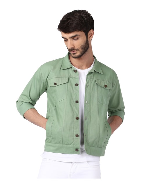 Black Industry Olive Green Denim Shirt Jacket – Taelor.Style