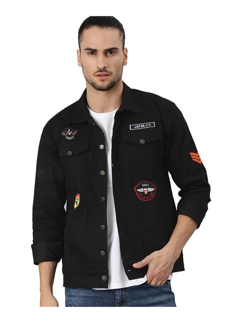 Wholesale Men's Black Distressed Denim Jacket Shirt – Tradyl
