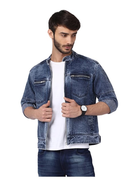 Full Sleeve Slim Fit Voxati Men's Denim Jacket