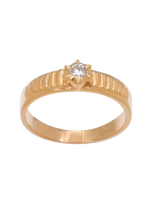 Buy quality 22K Gold Fancy Diamond Ring For Girls in Ahmedabad