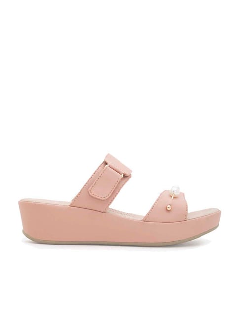 Mode by Red Tape Women's Nude Pink  Casual Wedges