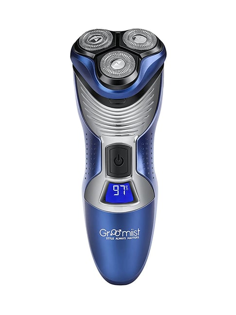 Groomiist GS-05 Gold Series Cordless Shaver - 45 Min Runtime (Blue and Silver)